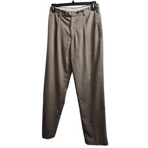 Kenneth Cole Reaction Men's Khaki Dress Pants Classic‎ Fit Pleated Trousers